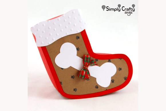 Adorable 3D SVG Dog Stocking Box for Christmas