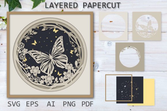 Butterfly SVG Layered Papercut: A Versatile Design