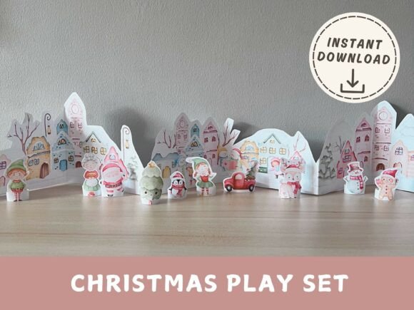 Christmas Play Set: A 3D SVG Craft for Festive Branding