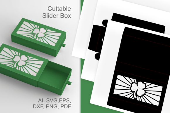 Explore Clover N Rays 3D SVG Favor Box for Shapes