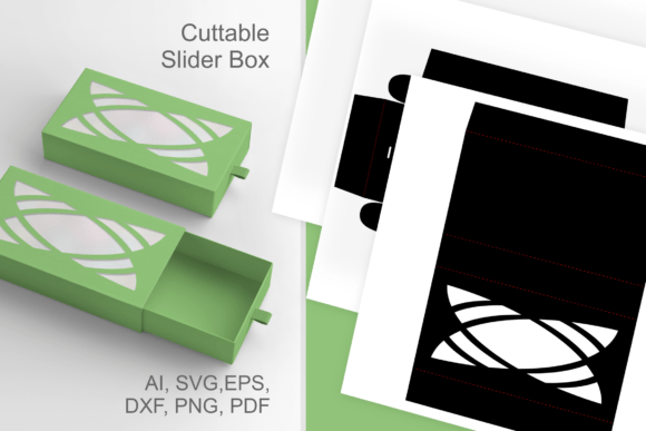 Geometric Decor Cutout - Drawer Gift Box for Anniversaries 3D SVG