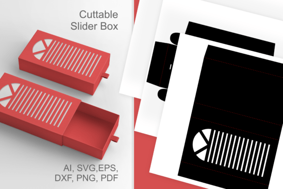 Half Rounds and Lines 1 - Drawer Box SVG: A Versatile 3D Object