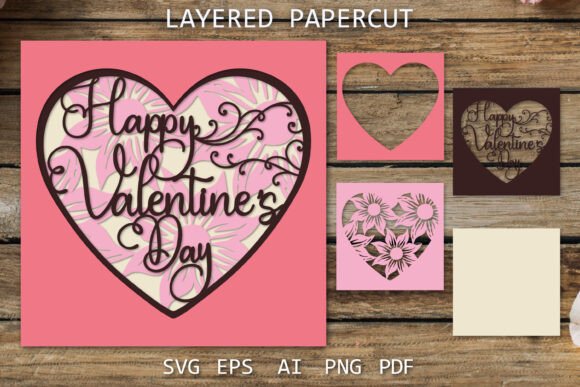Happy Valentines Day Card: A Versatile 3D SVG for Designers