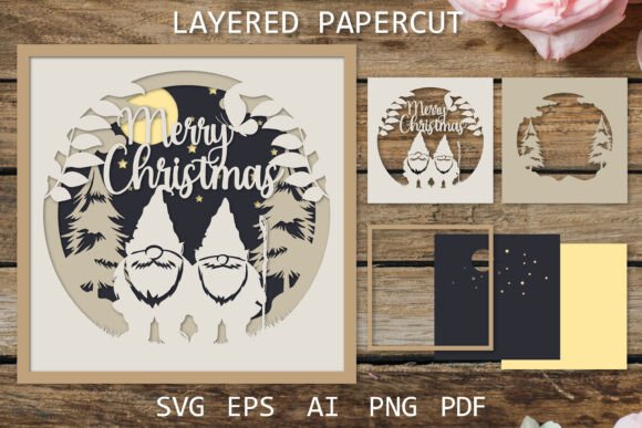 Layered Papercut Christmas Card: A 3D SVG Craft Gem