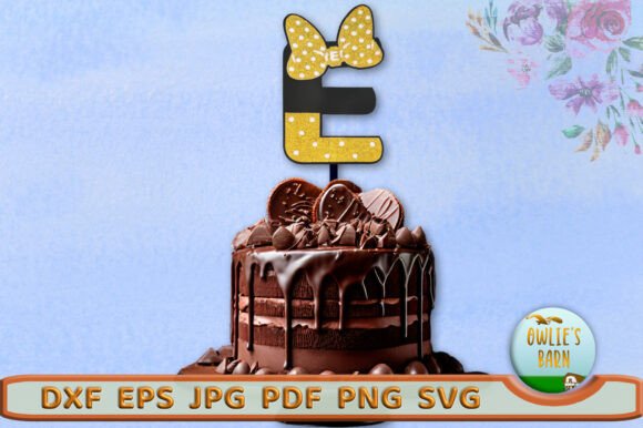 Polka-dot Monogram Letter E: A Charming 3D SVG for Birthdays