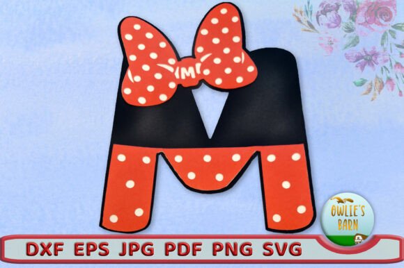 Polka-dot Monogram Letter M: A 3D SVG Freebie for Creators