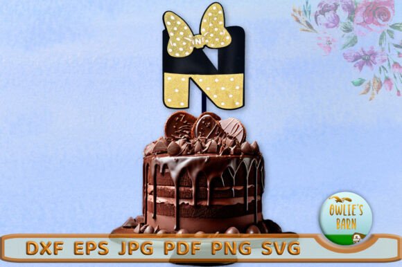 Polka-dot Monogram Letter N: A Charming 3D SVG for Birthdays