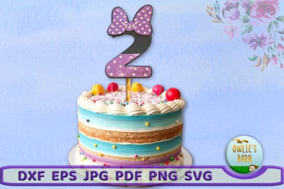 Polka-dot Number 2: 3D SVG for Birthdays
