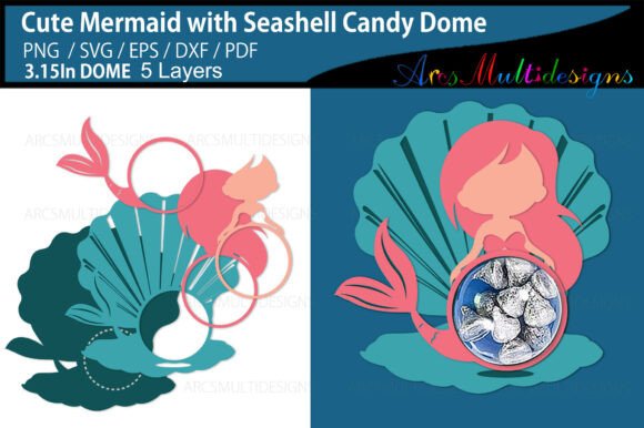 Review: Cute Mermaid Seashell Candy Dome for 3D SVG Branding