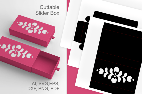 Scandi Flower Ornament 3D SVG Drawer Box