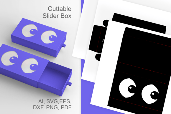 Spooky Eyes Cutout - Drawer Favor Box