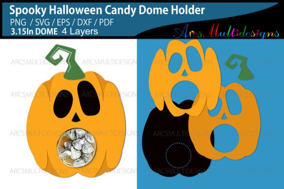Spooky Halloween Candy Dome Holder: A 3D SVG Design Review