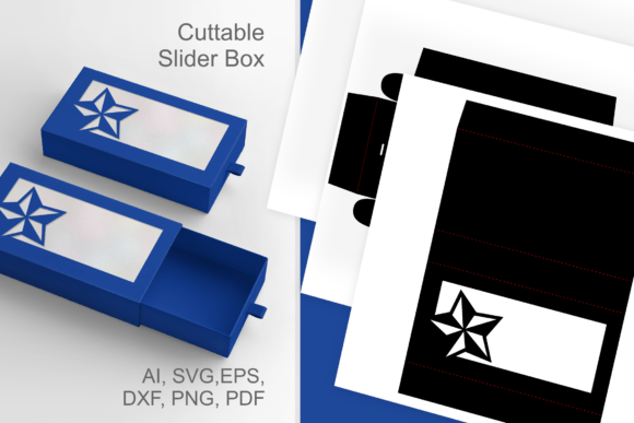 Star in Wide Window 3D SVG: Independence Day Box