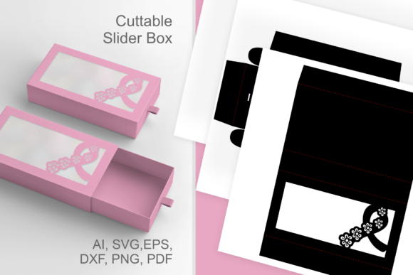 Tiny Flowers Awareness Ribbon Drawer Box: A 3D SVG Objects Delight