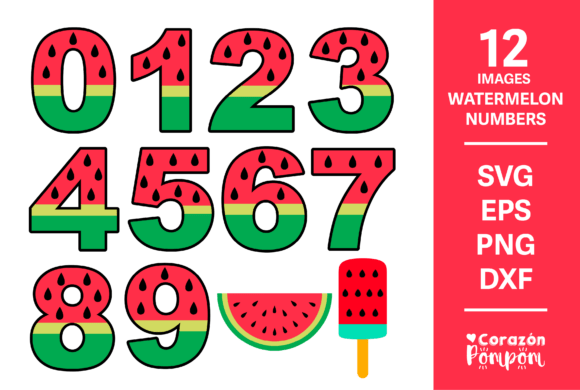 Watermelon Numbers 3D SVG: A Perfect Summer Design Asset