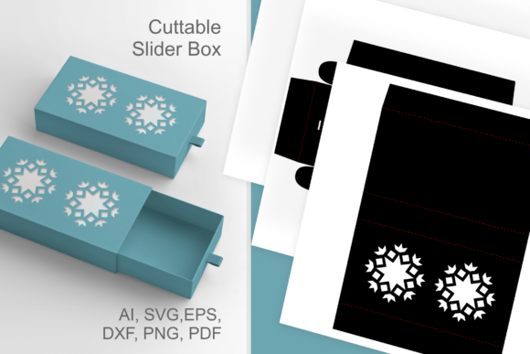 Winter 1 Cutout - Slive N Drawer Box 3D SVG